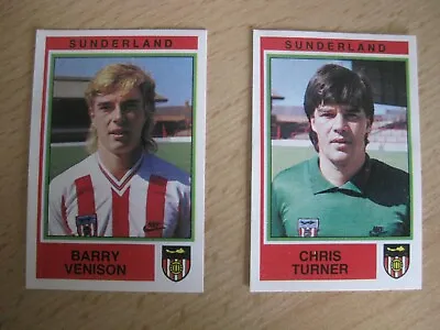 PANINI - FOOTBALL 85 - 2 Stickers ' SUNDERLAND ' PLAYERS - #'s 299 / 300 • £2.50