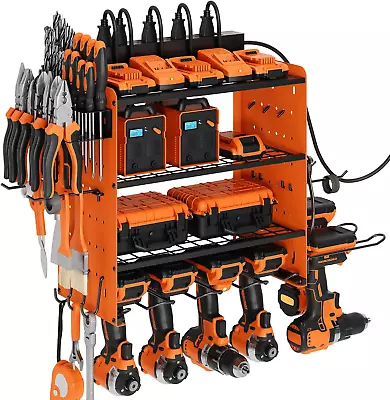 Modular Power Tool Organizer With Charging Station Wall Mount Garage 4 Drill In • $95.63