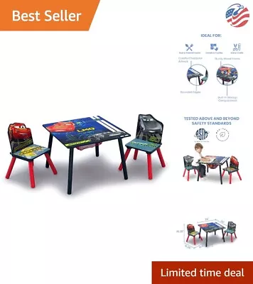 Table And Chair Set With Storage - Lightning McQueen & Jackson Storm - 3 • $98.99
