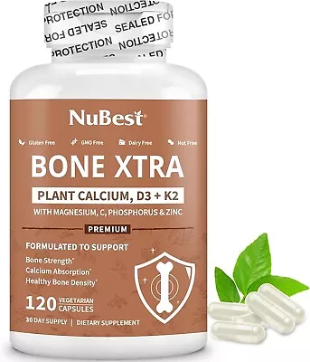 Bone Xtra Supplement  Bone Strength Formula For Teens & Adults - 120 Vegan Caps • $29.99