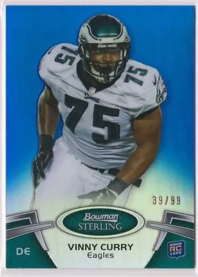 2012 Vinny Curry Bowman Sterling Blue Refractor    RC 39/99    #62 (B1493) • $4