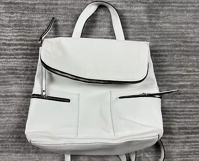 Mossimo Handbag Womens White Faux Leather Backpack Tote • $12.99