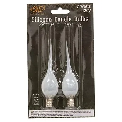 $6.95 • Buy Silicone Dipped 7 Watt Clear Silicone  Bulbs 2 Pack M00950