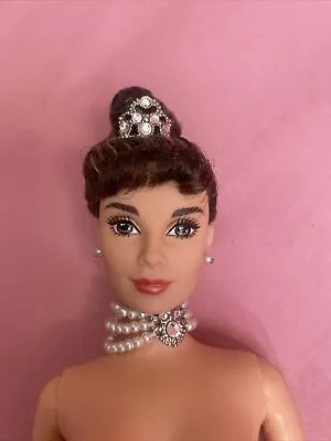 $52 • Buy Mattel Audrey Hepburn Barbie Doll Without Dress Has Necklace And Crown