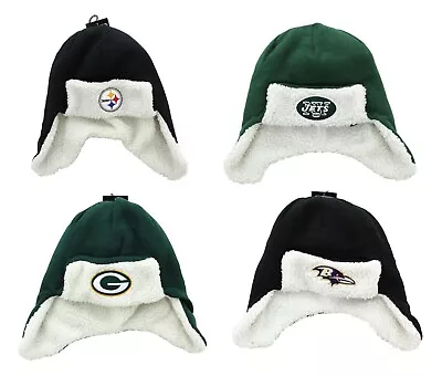 OTS NFL Breck Sherpa Hunter Knit Cap Winter Hat Embroidered Logo Choose Team • $19.99