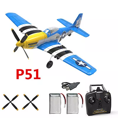 VOLANTEX P51 4CH Fighter RC Airplanes 2.4G Remote 6Axis RTF Aerobatic Glider Toy • $119.46