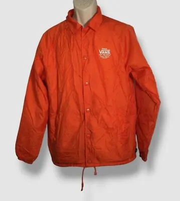 $65 Vans Men's Orange  Off The Wall  Windbreaker Jacket Size M • $18.38