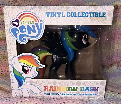 My Little Pony MLP Rainbow Dash Black Glitter Funko Vinyl Figure Boxed • £35