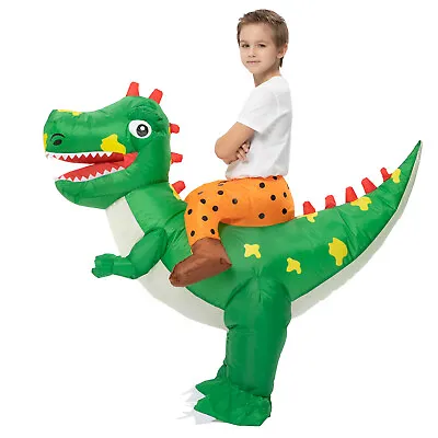 Inflatable Costume Dinosaur T-Rex Air Blow-up Halloween Costumes For Kids Unisex • $26.21