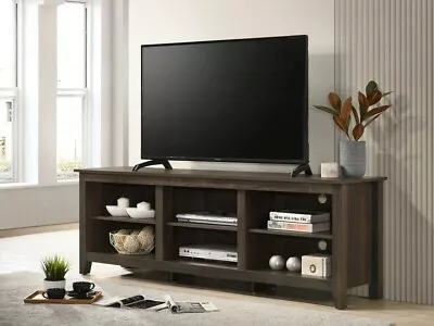 TV Stand Cabinet Entertainment Center LED TV Media Console Open Space Dusty Oak • $183