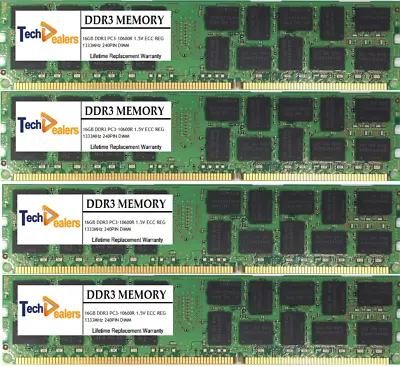 64GB (4X 16GB) DDR3-1333 PC3-10600 Memory RAM For APPLE MAC PRO 51 Westmere • $49.99