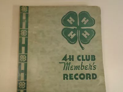 4-H Club Member's Record Binder Benton County Iowa 1940s 1950s Girls Scrapbook • $38.95