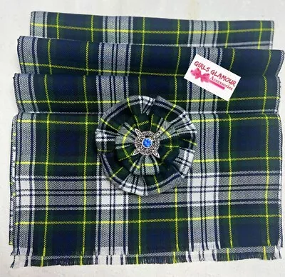 Gordon Stewart Tartan Sash Rosette Burns Night Stag Celtic Wedding Scottish Tie • £18.90