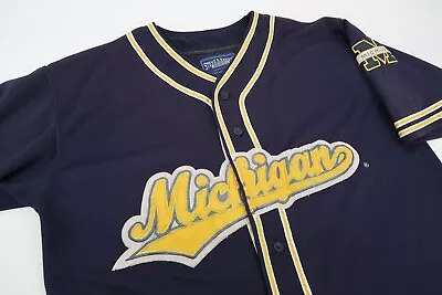 Steve & Barry's Mens University Of Michigan Wolverines Baseball Jersey Size XL • $44.96