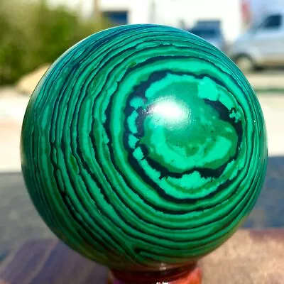 237G Beautiful Polished Malachite Stripe Crystal Sphere Gemstone Reiki Healing • $0.99