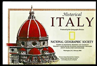 1995-2 February National Geographic Map HISTORICAL ITALY Poster School - B (A) • £3.17