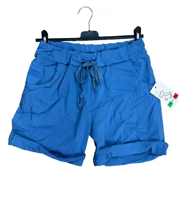£13.99 • Buy Women Ladies Magic Shorts Front Pockets Italian Hot Pants Summer Turn Up Crop