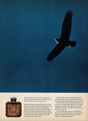 1960s Vintage Guerlain Vol De Nuit Perfume Eagle Photo Print Ad • $24.95