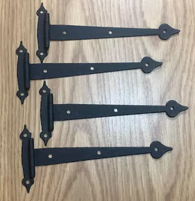 Vintage Strap 7  Hinge Strap Black Hammered Metal Colonial Rustic Spade Lot Of 4 • $14.99