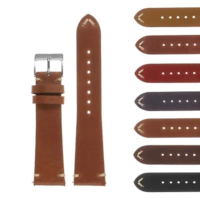 DASSARI Vintage Hand-Stitched Mens Leather Watch Band - Quick Release Strap • $29.99
