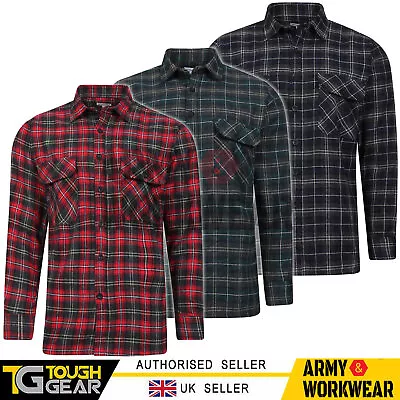 Lumberjack Woven Check Warm Flannel Work Mens Casual Working Shirt 100% Cotton • £10.99