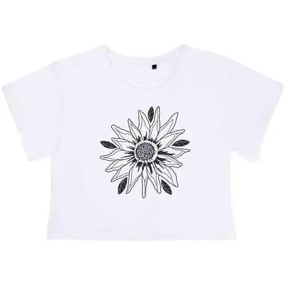 'Tiger Lily Flower' Women's Cotton Crop Tops (CO045178) • $25.57