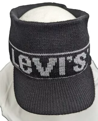 Levi's Beanie Knitted Visor Black 90's Vintage • £20