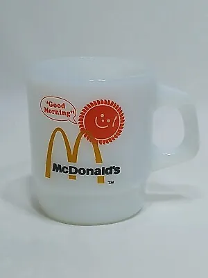 Vintage 1976 McDONALD'S Good Morning Coffee Cup Fire King Oven Proof 39 Made USA • £9.64