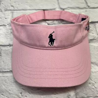 Ralph Lauren 🔥 Polo US Open Visor Hat Tennis 2006 Pink Embroidered WITH TAG • $40.99