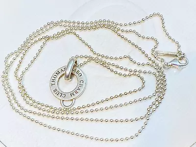 Thomas Sabo Club Charm Sterling Silver Carrier & Small Ball Necklace Chain 80cm • $85