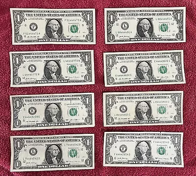 Fancy Serial Number $1 Dollar Bills - 4 Or A Kind (4's) - 4444 • $2.99