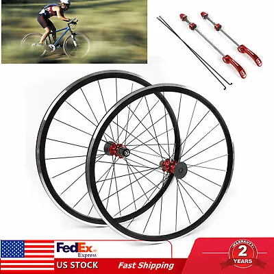 700C Bicycle Wheel Front & Rear Wheelset Alu Alloy Rim C/V Brake 7 To 11 Speeds • $117