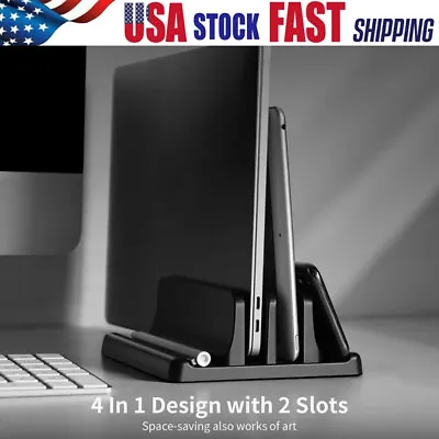 Vertical Laptop Stand Holder For Macbook Air Pro Tablet Desktop Stand Dock USA • $17.09