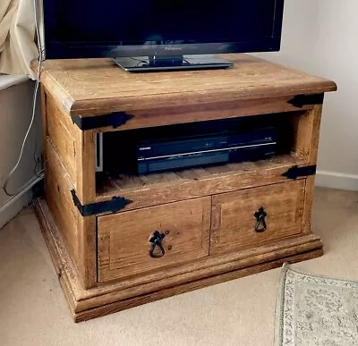 Mexican Rustic Pine TV Stand Or Coffee Table With Drawers. Office Or Games Room • £19.50