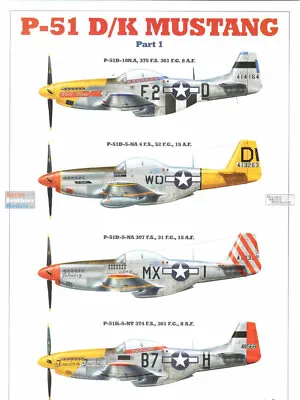 KAGKD48004 1:48 Kagero Decals - P-51D P-51K Mustang Part 1 • $17.64