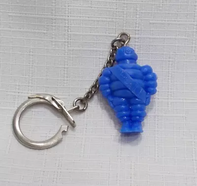 Vintage Original NOS New Michelin Tire Blue   Mini  Bibendum Keychain Key Chain • $19.99