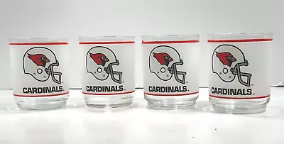NFL Four Vintage Mobil Cardinals Frosted Glasses • $12.95
