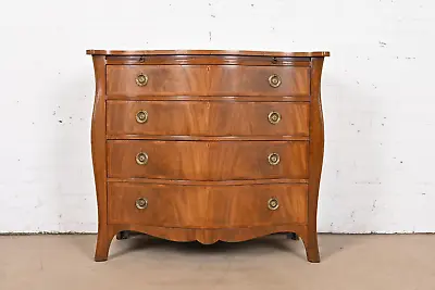 Baker Furniture Georgian Flame Mahogany Serpentine Front Dresser • $3295