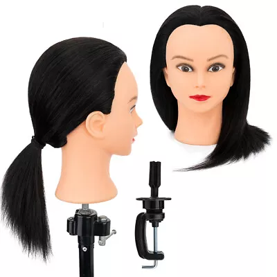 Mannequin Head Hairdresser Styling Manikin Hair Cosmetology Training Doll 18  US • $45.95