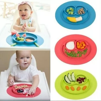 Safe Baby Silicone Bowl Baby Plate Placemat Kid Feeding Mat Child Food Tray UK • £4.99