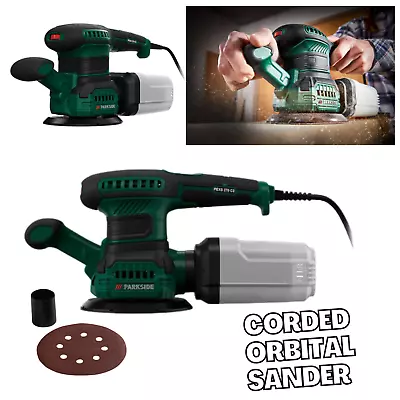 PARKSIDE 270W Random Orbital Sander PEXS 270 C3 125mm Hook & Loop Disc Sanding • £29.99