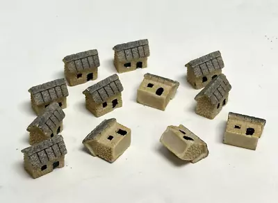 12Pcs Miniature Fairy Garden Stone House Resin Village House Fairy Garden Kits • $15.85