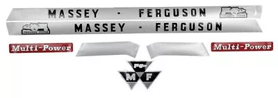 Massey Ferguson MF 135 145 148 Multipower Tractor Bonnet Decal Sticker Set • £31.45