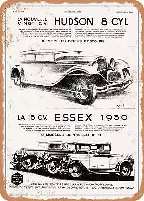 METAL SIGN - 1930 Hudson And Essex France Vintage Ad • $21.95