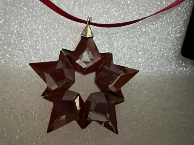 £29.99 • Buy Swarovski Red Holiday Ornament Small Snowflake Star Crystal Decoration 5524180