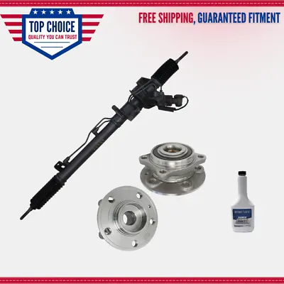 4pc Power Steering Rack And Pinion Front Wheel Hub For 01-03 Volvo S60 S80 V70 • $315.95