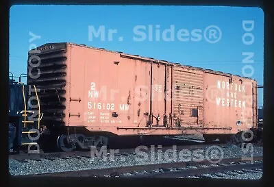 Original Slide Freight N&W Norfolk & Western MofW 50'Box 516102 Chicago IL 1999 • $6.99