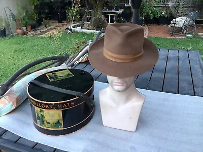 Vintage New Excellent 40s Mallory Beaver Fifteen Brown  7+++ To 7-1/8 Stetson • $220