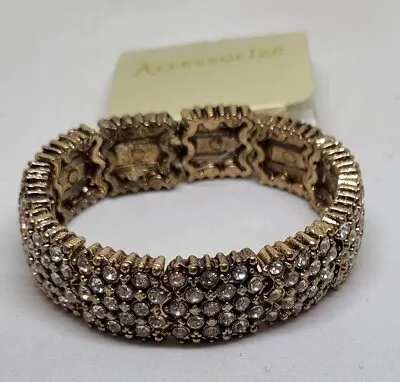 Pretty Accessorize Stretch Diamante Costume Bracelet Rrp 14.99 • £7.99