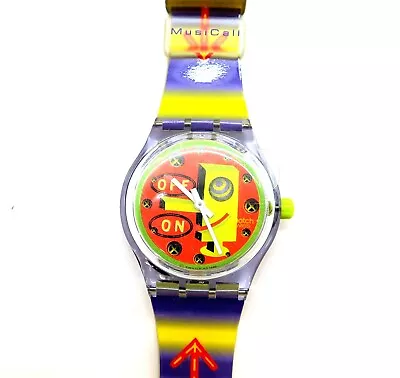 Swatch Musicall Watch WIRED SLV100 With Case & Papers 1996 NOS New Battery • $66.49